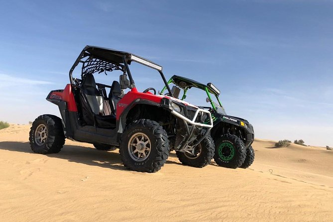 30 minutes Buggy Ride with Desert Safari included Dinner & Shows - From 3:00 pm pickup to a full desert evening