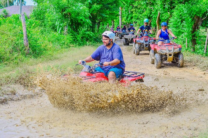 4X4 ATV adventure in Punta Cana to the cenote and Macao beach - Los Hoyos del Salado cenote: 25-foot water cave and the swim moment