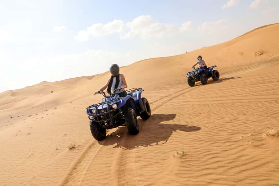 Abu Dhabi: Desert Safari, Quad Bike, Camels & Sandboarding - 4WD dune bashing: the adrenaline segment you’ll remember