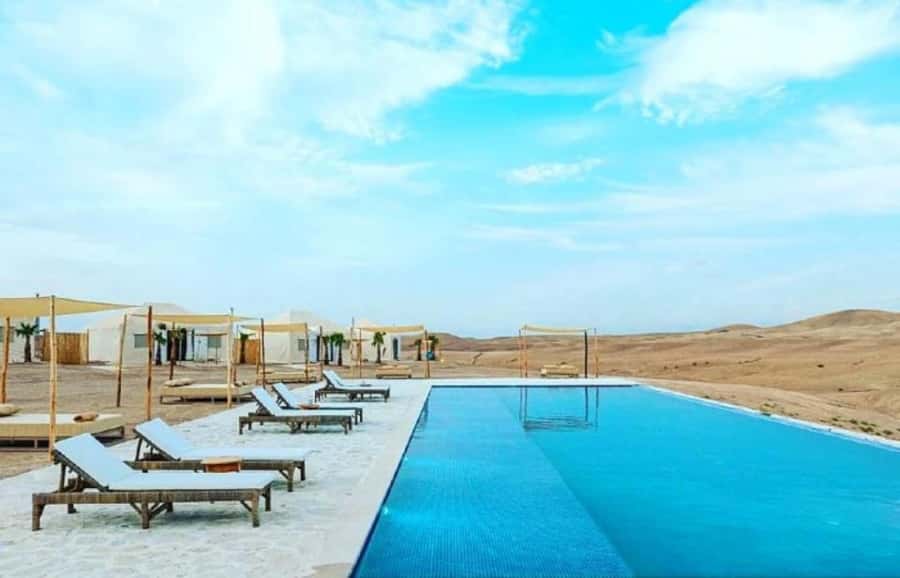 Agafay Desert Day: Quad Bike, Lunch & Swim Adventure - Camel ride + Moroccan lunch under the desert tent