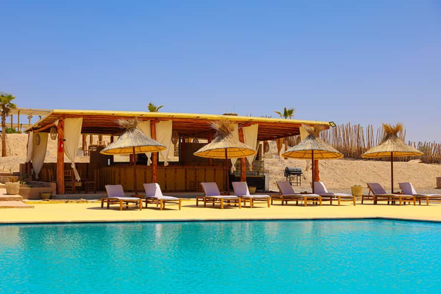 Agafay Desert Day: Quad Bike, Lunch & Swim Adventure - Pickup and the argan oil cooperative tea stop