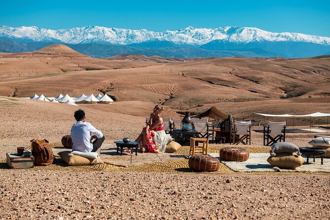 Agafay desert : Quad biking and camels and dinner with show - Dinner at the camp, plus folk show and fire entertainment