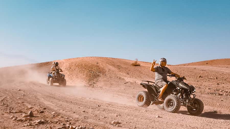 Agafay Desert: Quad Biking, Camel Ride, Lunch - The drive out and the first desert pauses