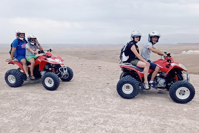 Agafay Half Day Rocky Desert Experience – Quad Bike & Camel Ride - The Guided Quad Route: Rough Dunes, Big Views, and Tea Breaks
