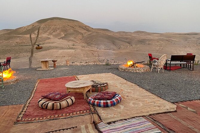 Agafay Sunset Trip: Quad + Camel + Dinner in Agafay - Moroccan dinner in a candlelit cabin: what’s on the table