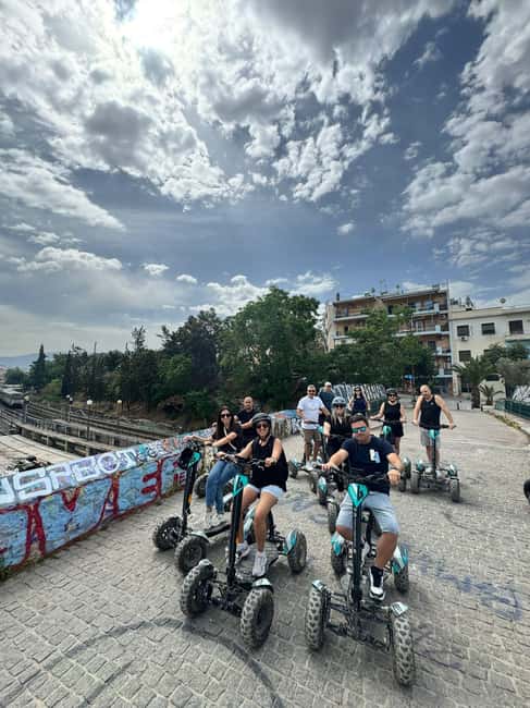 Ancient Athens Electric ATV Scooter Tour - Monastiraki Square pass, flea market energy, and Roman layers