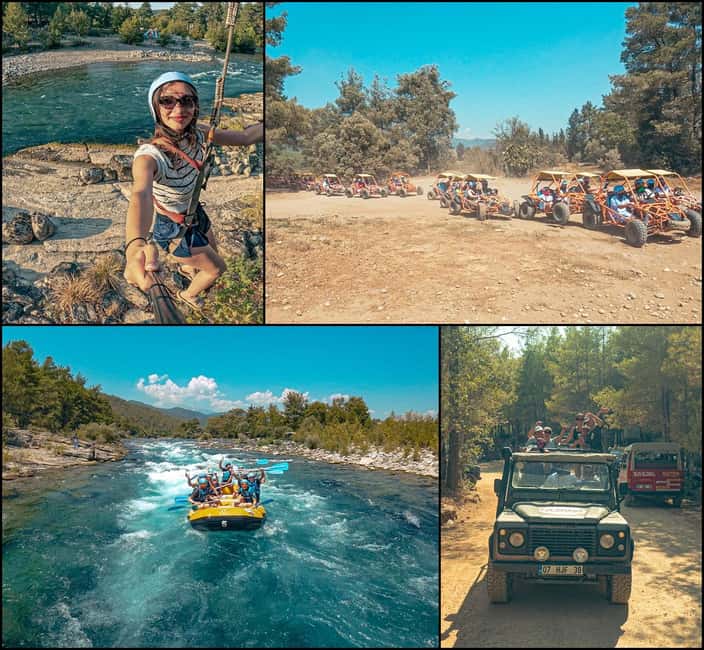 Antalya Outdoor Adventure: Rafting, Jeep & Quad w/Lunch - Monster Scorpion Jeep Safari in the Taurus Mountains: Dust, Pine Forests, and Water Fights