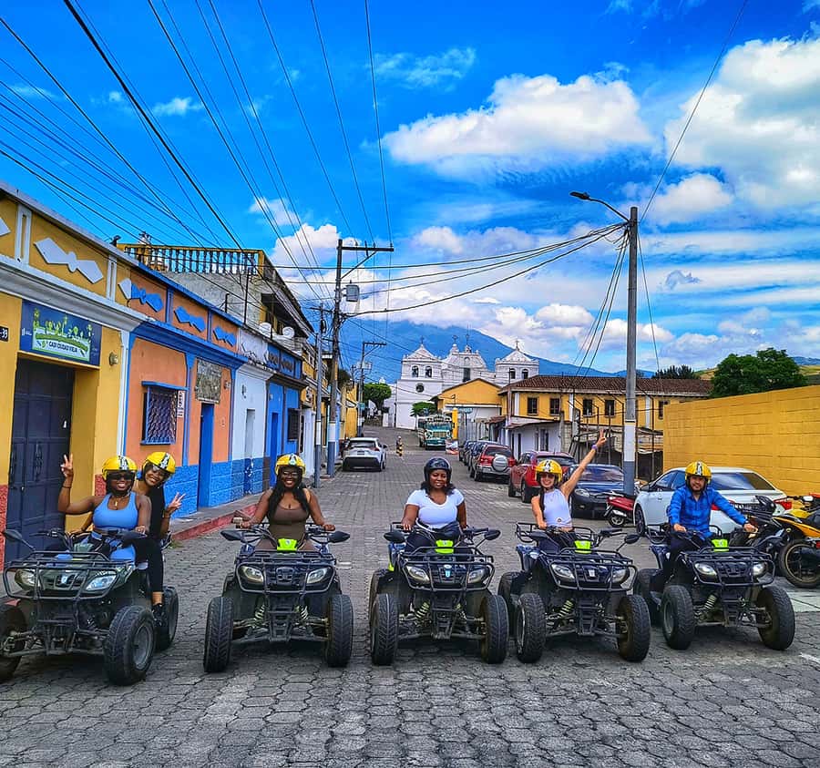 Antigua Villages Atv Tour - San Antonio Aguas Calientes textiles: shopping with a view