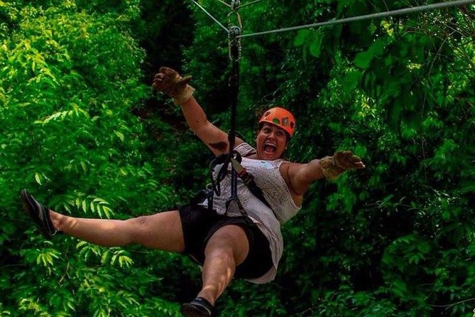 ATV Adventure Combo with Snorkeling, Ziplines, Cenote, and Lunch - Zip lines in the jungle: fun flights with a friendly safety setup