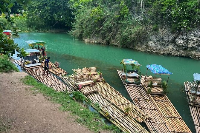 ATV, Bamboo Rafting, and Horseback Ride Tour From Montego Bay - Stop 2 on the White River: bamboo rafting on a 30ft raft