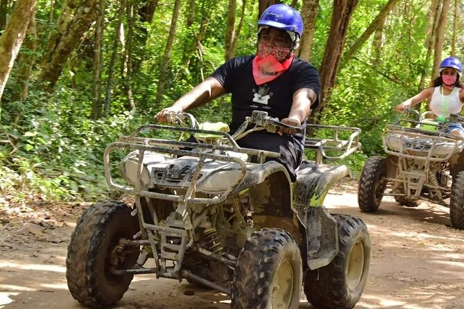 ATV Cenote and Zipline Sacred Jungle Expedition - ATV ride through the Mayan jungle tracks