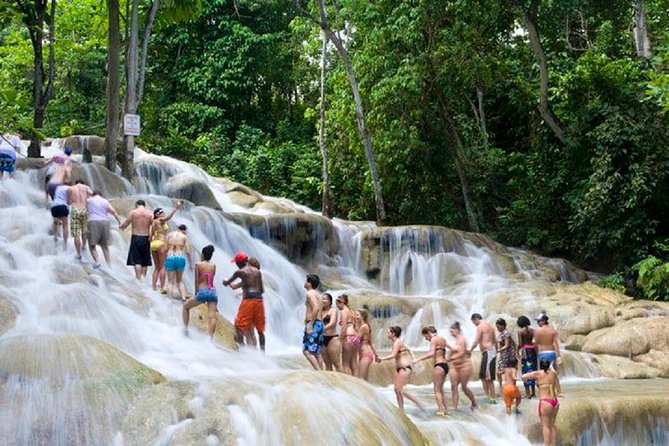 ATV, Horseback Ride, Zipline, Falls Climb + Lunch from Ocho Rios - Starting at Dunn’s River Falls: climbing the famous steps