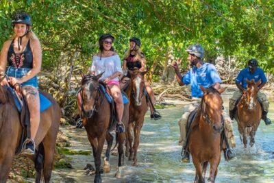 ATV, Horseback Ride, Zipline, Falls Climb + Lunch from Ocho Rios - Zipline across the Dunn’s River area: harness checks and timing