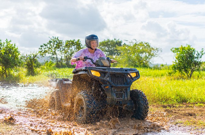 ATV, Horseback Ride, Zipline, Falls Climb + Lunch from Ocho Rios - ATV quad bike through Jamaican countryside: paperwork and safety