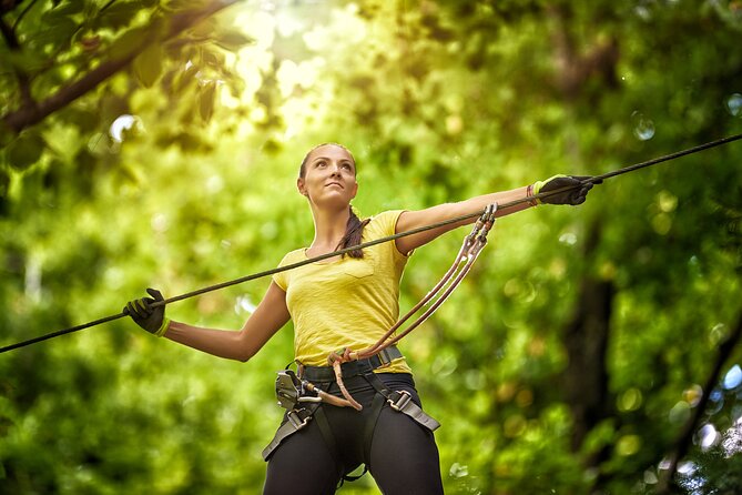 ATV & Zip Lines Single From Playa del Carmen - Ziplining over the jungle: fast, high, and harness-focused