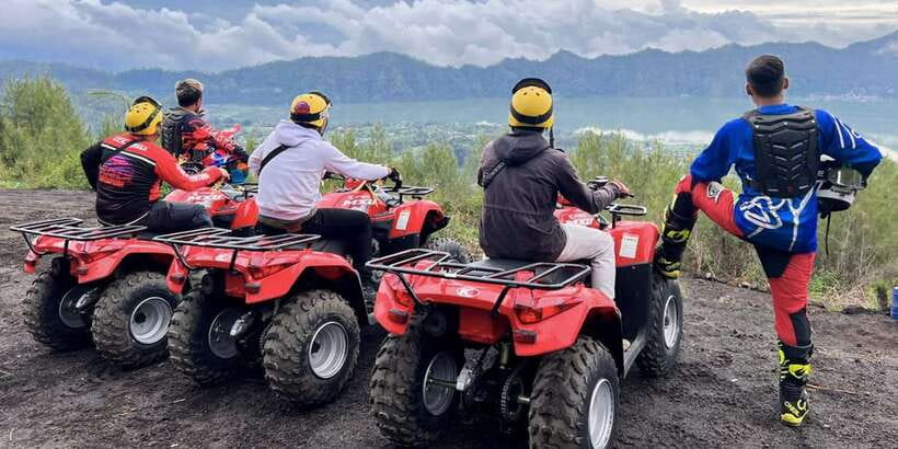 Bali: ATV Batur Sunrise, Lava, Pine Forest and Hot Spring - The ATV briefing, then real quad time