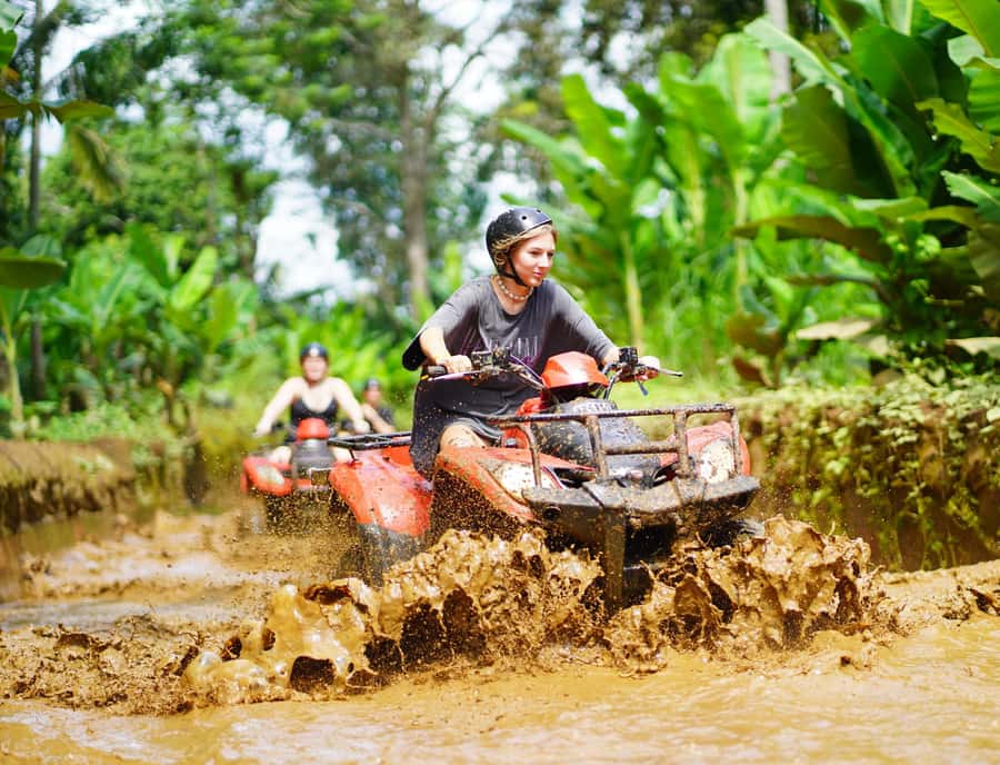 Bali: Gorilla Cave Quad Bike Tour & Cretya Infinity Pool - Bali ATV Through Gorilla Cave, Rice Terraces, and Water-Track Fun