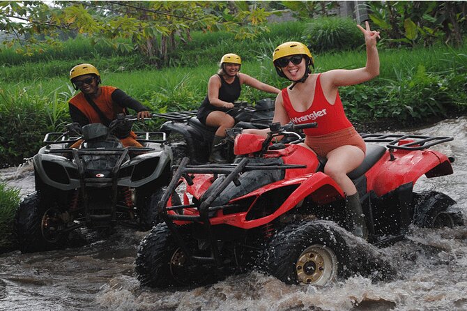 Bali Quad ATV and Rafting Private Adventure - ATV quad ride through rice fields and village tracks with Mount Batur views