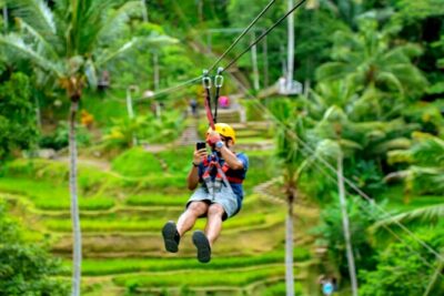 Bali Ubud Zipline and ATV Quad Bike Adventure - Zip-lining at Uma Ceking Resto and Swing over Tegalalang Rice Terraces