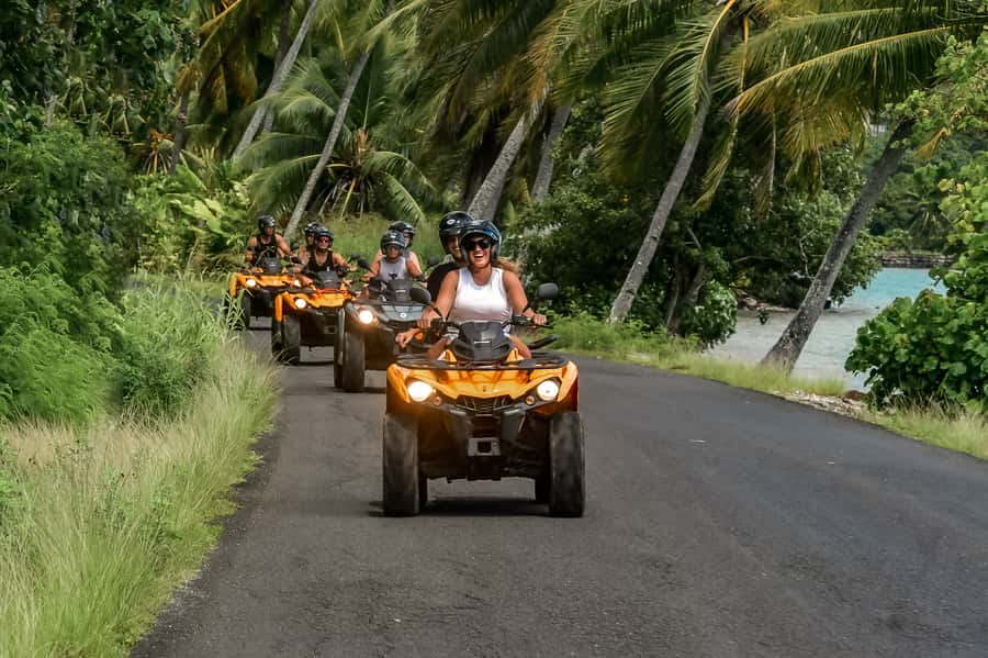 Bora Bora: Combo ATV & Jet Ski Day Trip with Polynesian BBQ - Jet ski at noon: sand stop, volcano lagoon, and motu lunch