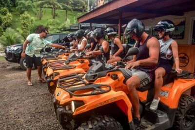 Bora Bora: Combo ATV & Jet Ski Day Trip with Polynesian BBQ - Morning ATV route: lookouts, WWII guns, and off-road trails