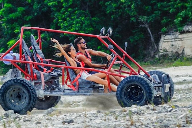 Buggy Punta Cana, Polaris, ATV, CanAm Boogies, Macao beach & Cave - Macao Beach swim break with Atlantic waves (and a clock that matters)