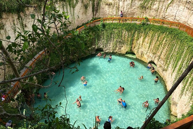 Buggy Ride, Cenote and Waterfall Pool at Bavaro Adventure Park - Cenote Blue Lagoon: Cold Water, Easy Swim Access, and a Built-Not-Wild Feel