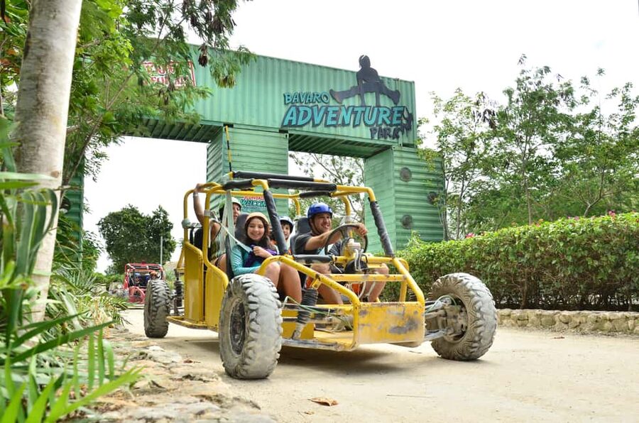 Buggy Ride, Zipline Splash & Waterfall Pool Combo with Lunch - Cenote Lagoon Swim and the Waterfall Pool Finish