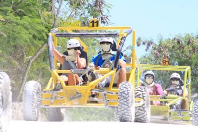 Buggy Ride, Zipline Splash & Waterfall Pool Combo with Lunch - Zipline Mega Splash: Bridge, 6 Lines, and a Splash Landing