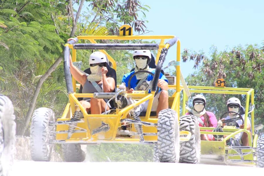 Buggy Ride, Zipline Splash & Waterfall Pool Combo with Lunch - Zipline Mega Splash: Bridge, 6 Lines, and a Splash Landing