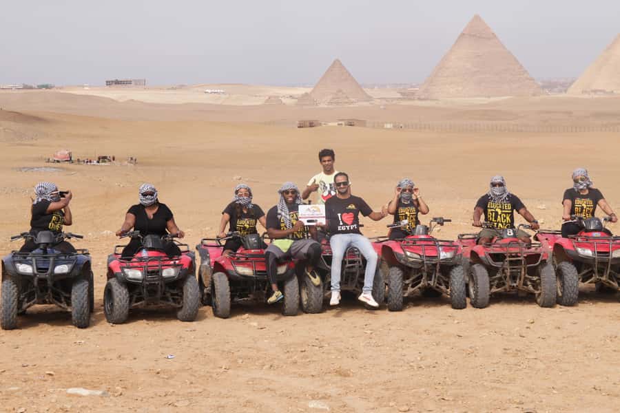 Cairo: Giza Pyramids Tour with Quad Bike Safari & Camel Ride - Quad bike safari: 1 hour in the desert (and how to stay comfortable)