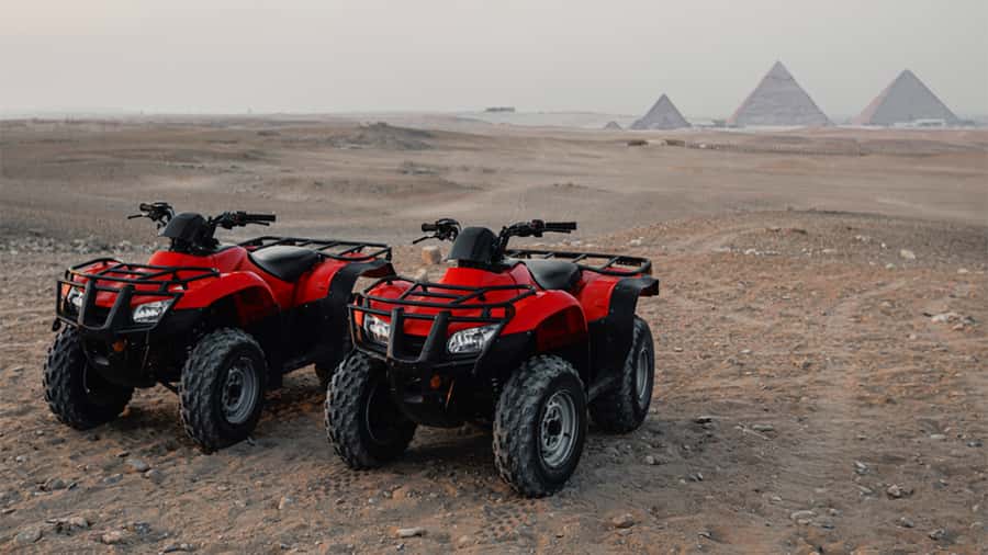 Cairo: Private Quad Bike Desert Tour with Pyramids & Sunset - Safety, Animal Mix, and How to Avoid a Bumpy Day