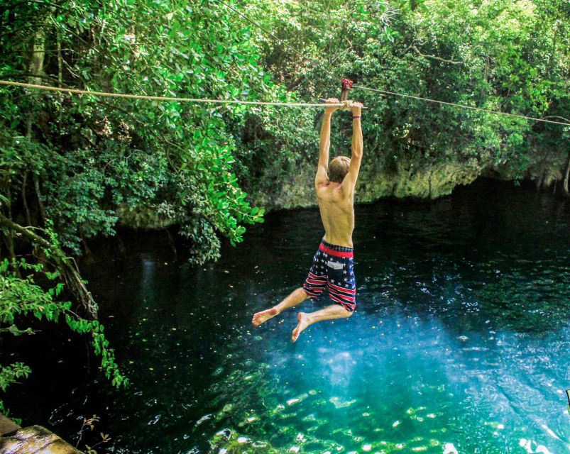 Cancun & Riviera Maya: ATV, Zipline, & Cenote Combo Tour - Cenote Verde Lucero: swimming in a 100% natural sinkhole (with jump platforms)
