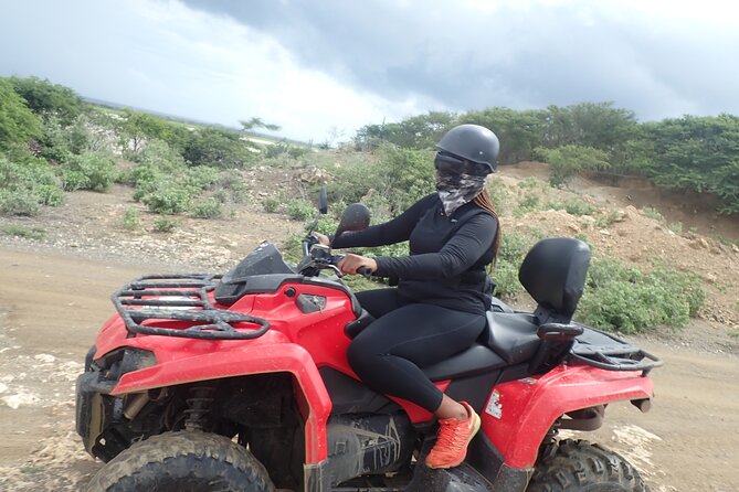 Curacao Half Day ATV East Adventure Tour - The cave hike: the steep climb and the viewpoint reward