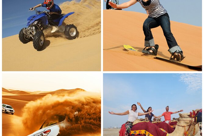 Desert Safari, Quad Bike, Sandboarding and Camel Ride - Key highlights at a glance