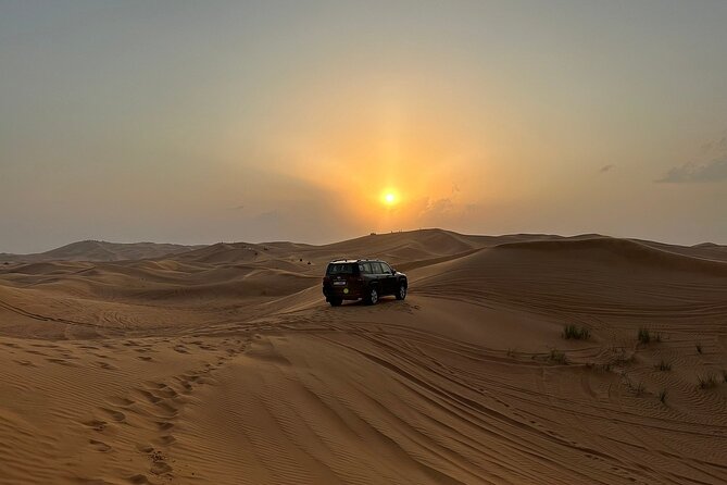 Desert Safari with 30 minutes Buggy Ride with Camel Ride & Dinner - Pickup at 3:00 pm: air-conditioned transfer from Dubai or Sharjah