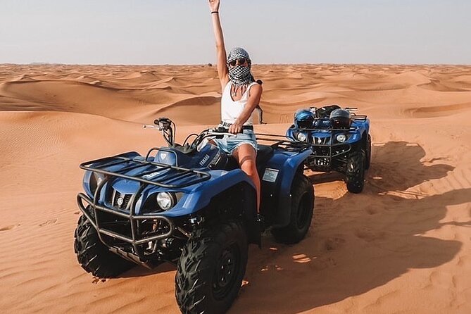 Desert Safari with 30 Minutes Quad Biking on High Red Dunes (Complete Package) - Quad biking on high red dunes: fenced or open desert choice