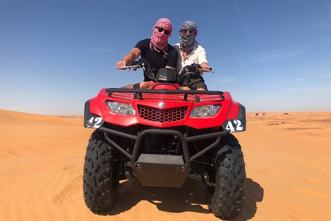 Desert Safari with Quad Bike, 4x4 Dune Bashing and Camel Ride - Quad Bikes and Dune Bashing at Lahbab: Where the Energy Is