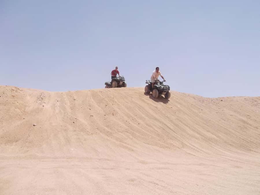 Desert Sunset Quad Bike ATV for 50Km, Oriental Show, Dinner, - Quad biking 50km: where the fun is, and where it can bite