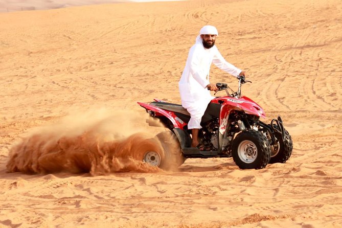 Desert Thrills: Evening Safari with Quad Bike & Camp Activities - From Dubai Pickup to Lahbab Dunes: the Evening Flow