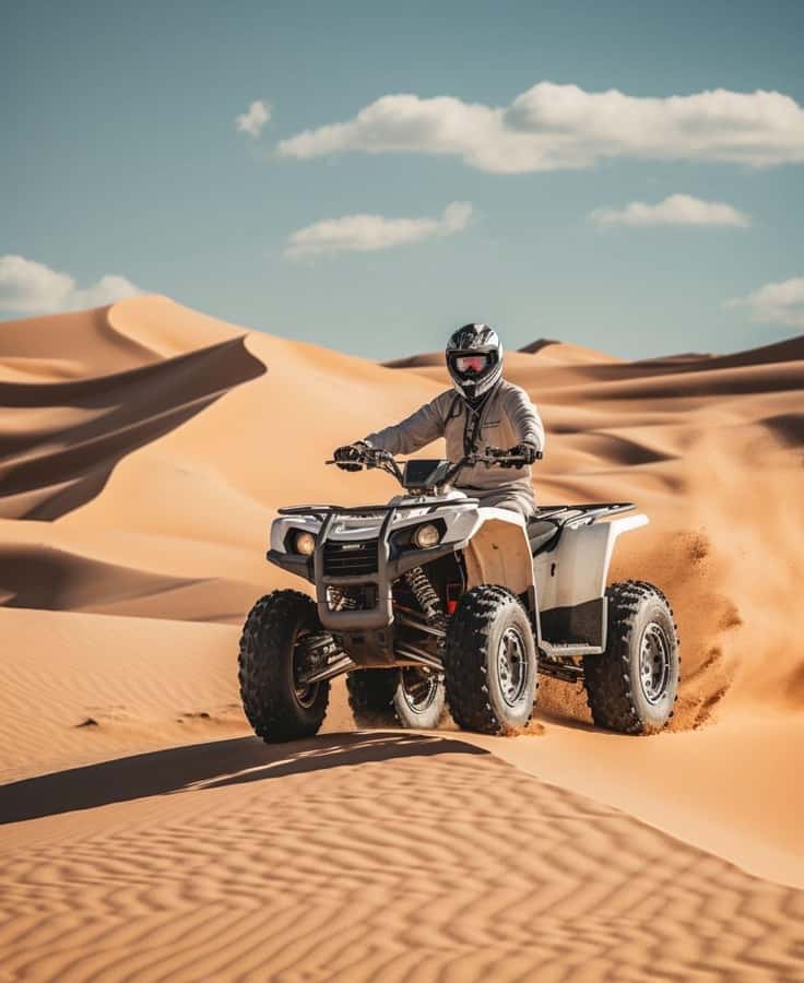 Doha: Desert All Activities ATV Quad Bike, Dune Bashing - Camel ride: Bedouin rhythm, kept short