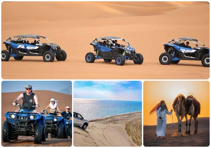 Doha: Desert Safari, Quad Bike, Camel Ride & Inland Sea Tour - Camel ride and camp-style stops: the more traditional side