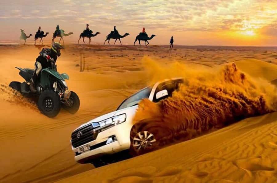 Doha: Desert Safari, Quad Biking, Sand Boarding & Camel Ride - Quad biking on desert tracks: fun, but read the rules first