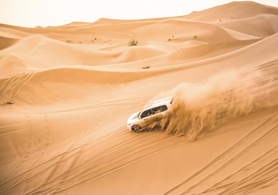 Doha: Half-Day Desert Safari, Quad Bike, Camels & Inland Sea - Entering The Desert from National Museum Metro Station