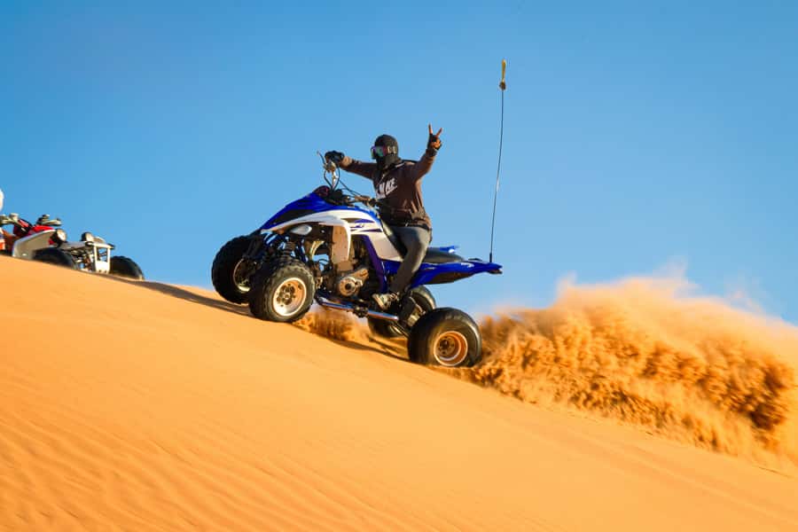 Doha: Quad Bike, Dune Bashing, Camel Ride & Inland Sea Tour - Inland Sea and the Saudi Arabia border viewpoint: the moment that surprises people