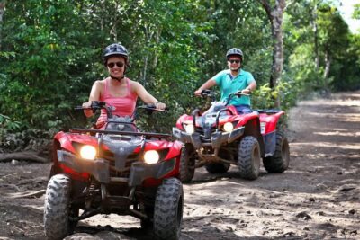 Drive an Atv shared, swim in a Cenote and ziplines in the Cancun - Zip Lines With Real Limits: What Safety Feels Like