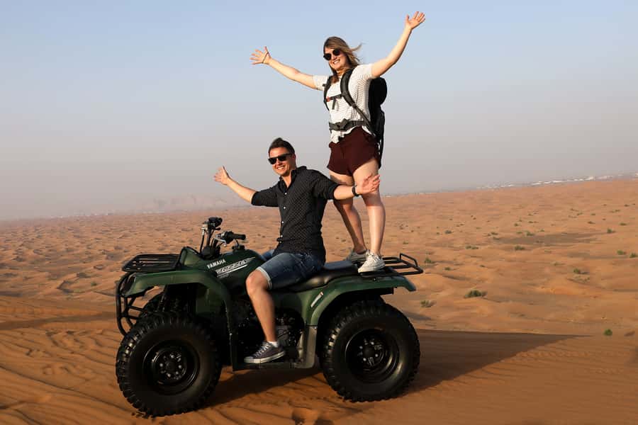 Dubai: Adventure Quad Bike Safari, Camel Ride & Refreshment - Sandboarding: Fast Fun Without the Skill Gap