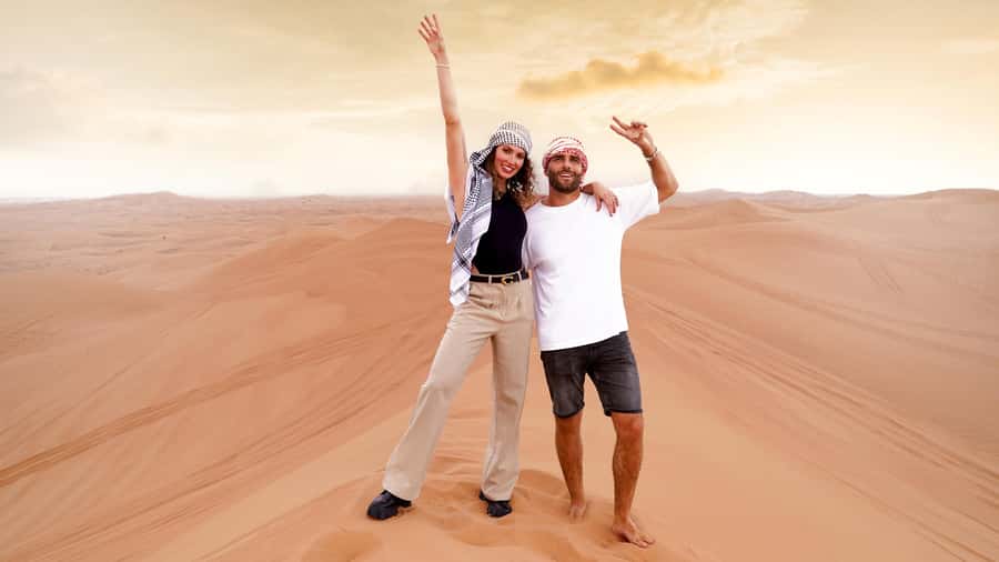 Dubai Desert Adventure: Red Dunes Guided Quad/Polaris & BBQ - Bedouin Camp Welcome: Coffee, Dates, Shisha, Henna, and Camels