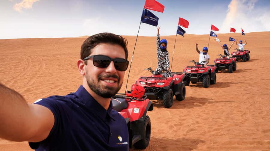 Dubai Desert Safari - Camel Ride, Sandboarding & 30 Min Quad - The Drive Toward Lahbab: Dubai’s Skyline Fades Fast