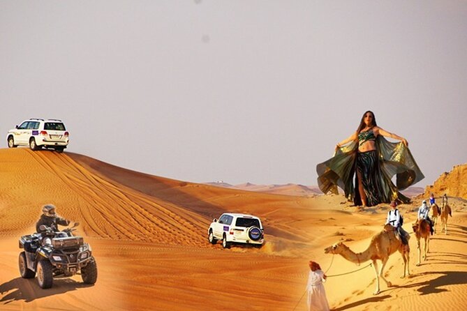 Dubai Desert Safari Dune Bashing, 60min ATV Quad, Camel Ride, BBQ - The BBQ dinner and live entertainment: what’s actually included
